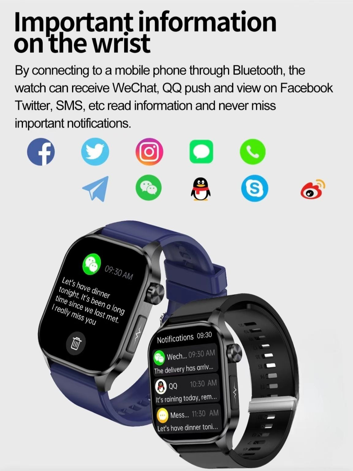 ET580 Smartwatch: 2.04-inch AMOLED Screen with ECG, Blood Pressure & Heart Rate Monitoring, Sports Activity and Step Tracking.