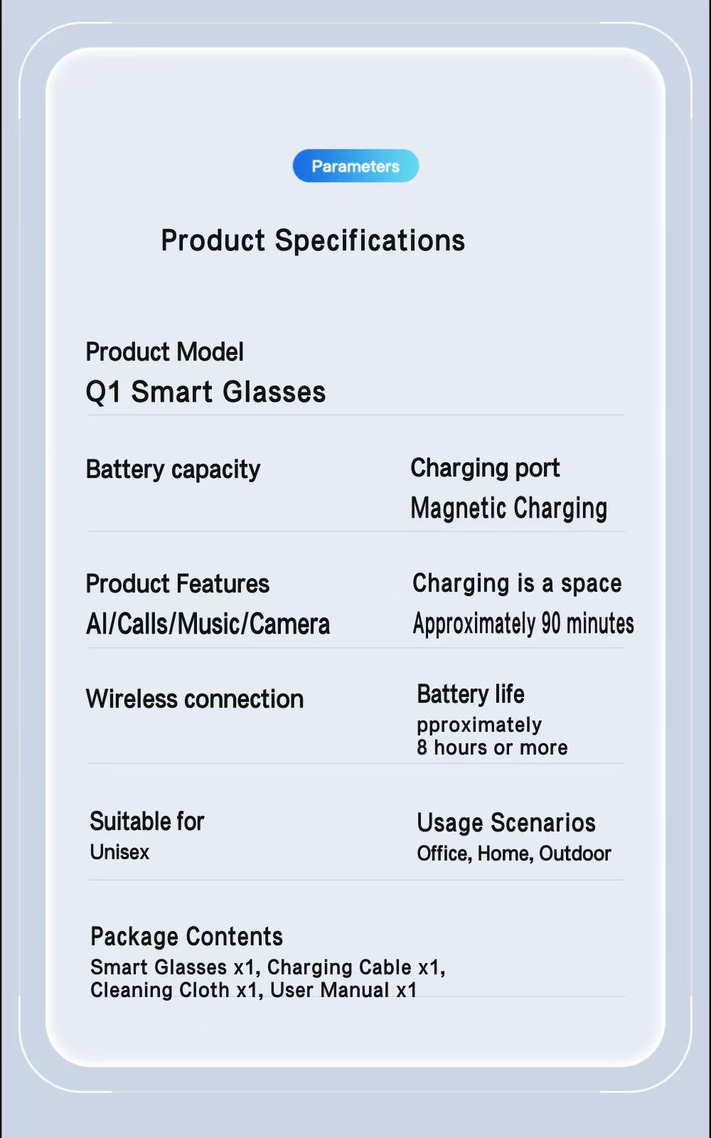 AI Translation Smart Glasses with 13MP Photochromic Lenses, Real-Time Translation, Image Stabilization for Photo/Video, Call Noise Cancellation & AI Assistant.