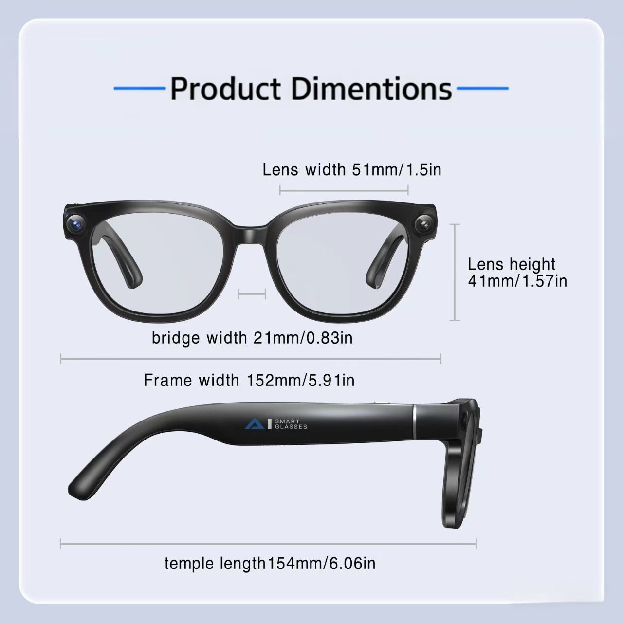 AI Translation Smart Glasses with 13MP Photochromic Lenses, Real-Time Translation, Image Stabilization for Photo/Video, Call Noise Cancellation & AI Assistant.