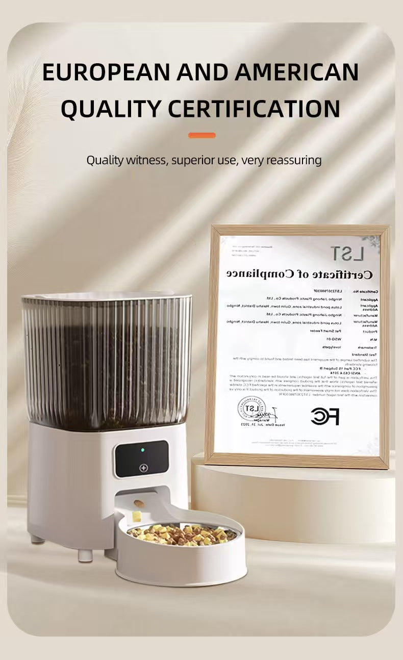 Smart Pet Feeder with Camera, Automatic for Cats