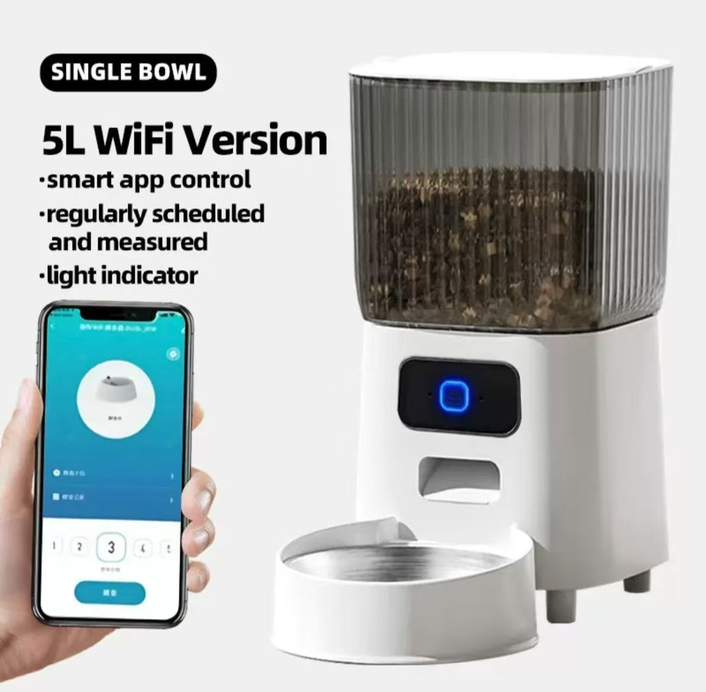 Smart Pet Feeder with Camera, Automatic for Cats