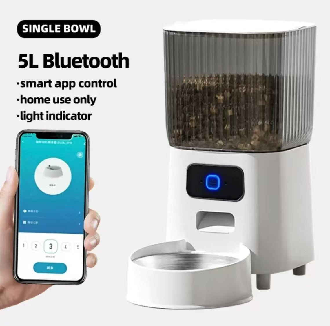 Smart Pet Feeder with Camera, Automatic for Cats