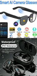 TWS Sports IPX7 Waterproof Bluetooth Earbuds & 800W AI Smart Translation Glasses