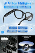Future-Ready AI Gear: AI Translation Smart Glasses 13MP Photochromic, TWS Sports IPX7 Waterproof Bluetooth Earbuds & R11 Smart Ring