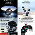 4-in-1 Ultimate Smart Health & Adventure Bundle: Smart Ring, ECG Watch, 4K Action Camera & Open-Ear Headphones