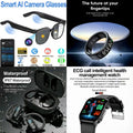 4-in-1 Ultimate Smart AI Lifestyle Bundle: Smart AI Camera Glasses, Smart Ring, Ultra-Slim Smartwatch & Open-Ear Headphones