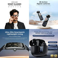 4-in-1 Smart Lifestyle Bundle | Smart Glasses + 4K Action Camera + Ultra-Slim Smartwatch + Dual Mic ENC Noise Canceling Earbuds