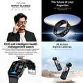 4-in-1 Smart Fashion & Health Tech Bundle: Smart Glasses + Smart Ring + ECG Health Management Watch + 4K Action Camera (Future at Your Fingertips)